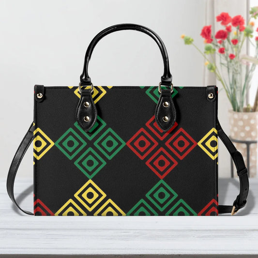 Diamond Pattern Luxury Women Leather Handbag